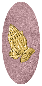 DG5000-516-GD-SH-OR Gold Praying Hands Shimmer Orchid